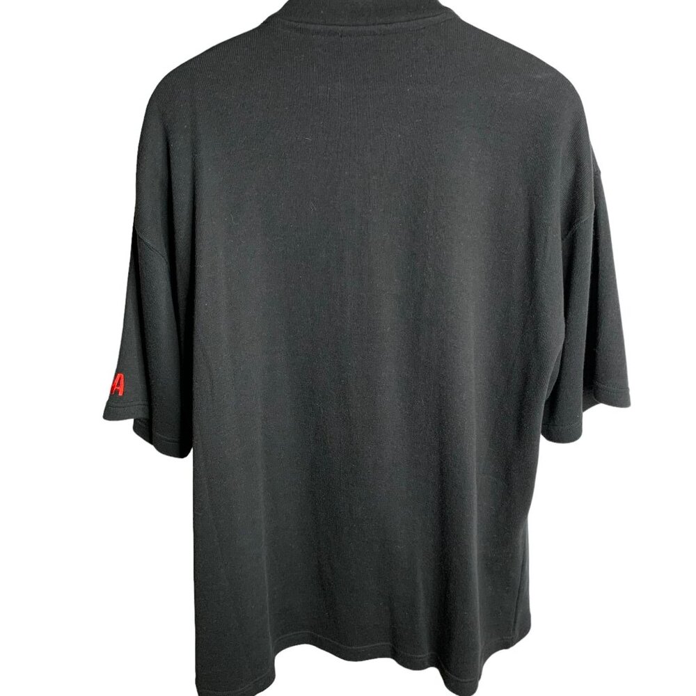 Vintage OUNK NBA Embroidered Shirt XL Black Crewneck Heavy Knit Lakers Clippers - Picture 5 of 8